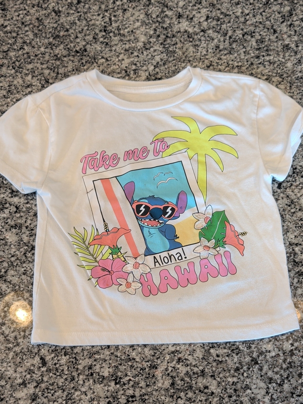 White "Take Me to Hawaii" Graphic Tee for Kids
